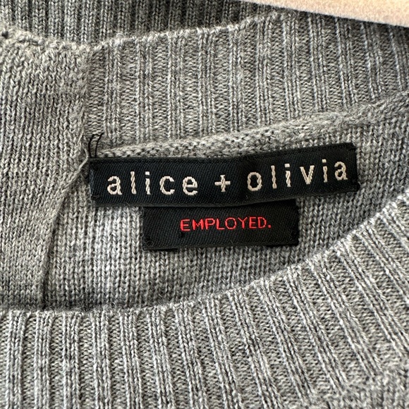 Alice + Olivia Employed Charcoal Knit Bodycon Dress - Picture 5 of 10